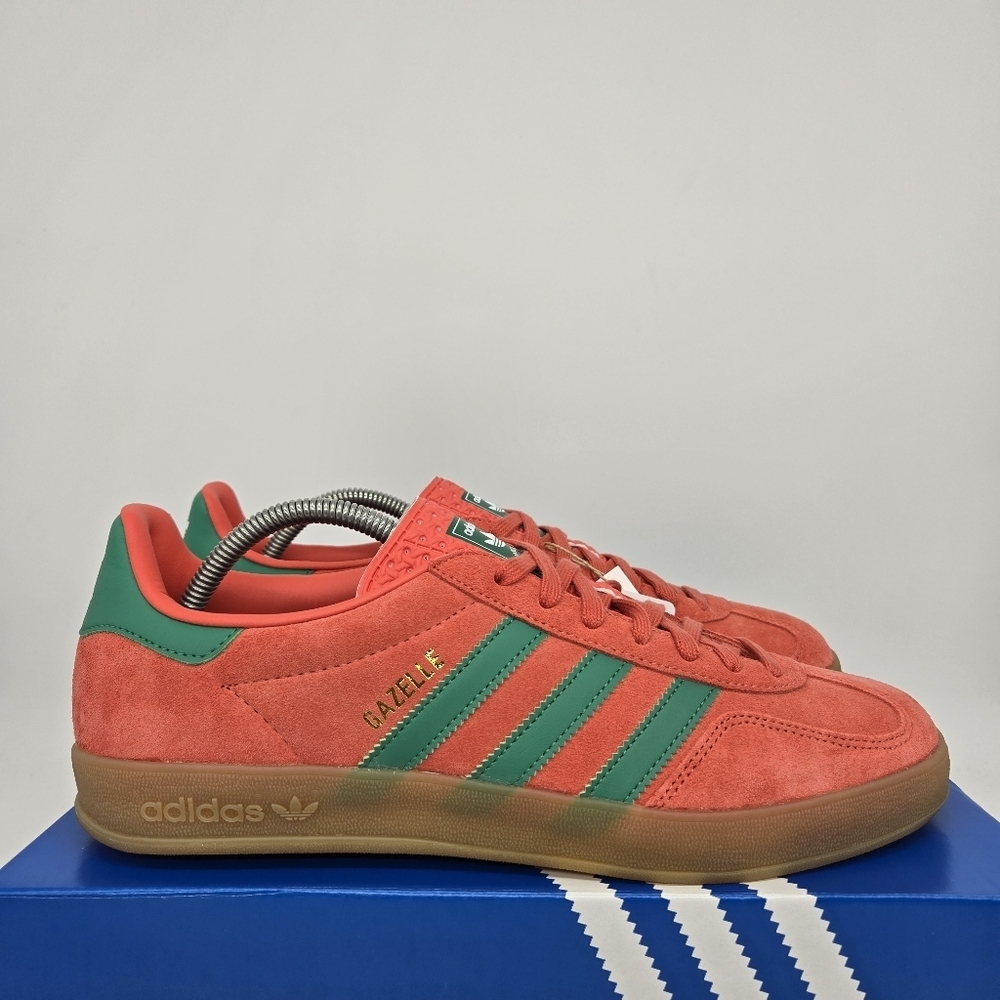 New Adidas Gazelle Indoor 'Preloved Scarlet Court Green' Men's Shoes Size 12 - Picture 3 of 8